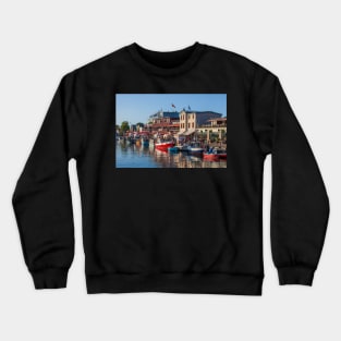 Fishing boats, Alter Strom, Warnemünde, Rostock, Mecklenburg-Western Pomerania Crewneck Sweatshirt